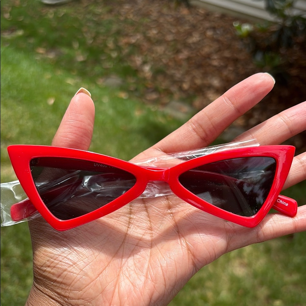 Zara Red Cat-Eye Sunglasses
